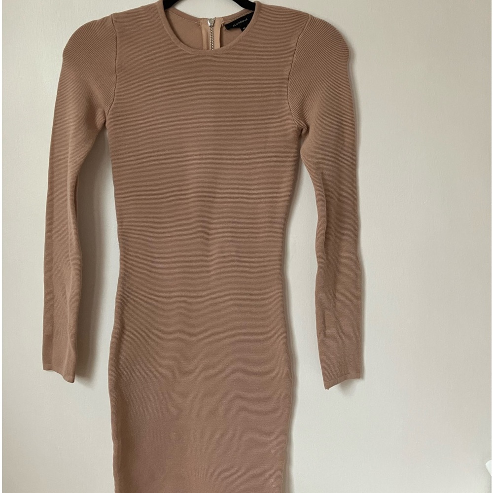 Olivaceous nude midi dress